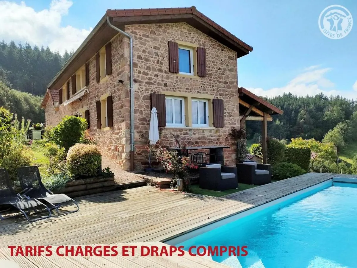 Maison De Campagne Avec Piscine, Spa Et Jeux Exterieurs Dans Le Haut Beaujolais - Fr-1-496-247 Belmont-de-la-Loire